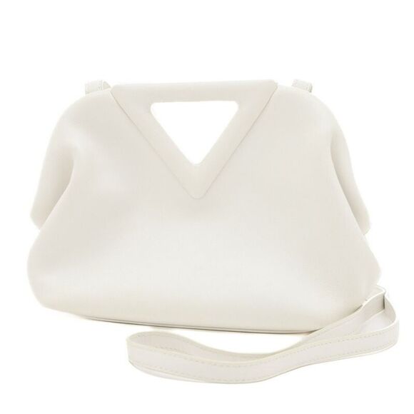 Bottega Veneta Point White Leather Shoulder Bag (Pre-Owned) - Picture 2 of 7